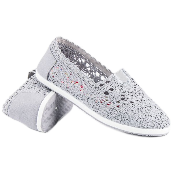 Bailarinas encaje gris 2 Bailarinas encaje gris 2