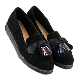 Bestelle Mocasines ante con flecos negro 2