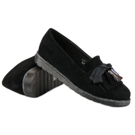 Bestelle Mocasines ante con flecos negro 1