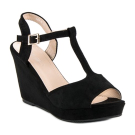 Bella Star Sandalias cuña ante negro 2
