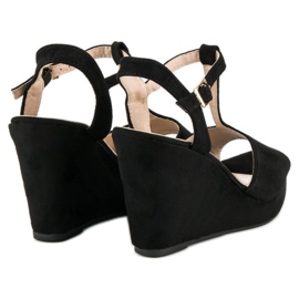 Bella Star Sandalias cuña ante negro 4