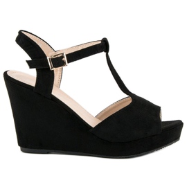 Bella Star Sandalias cuña ante negro 6