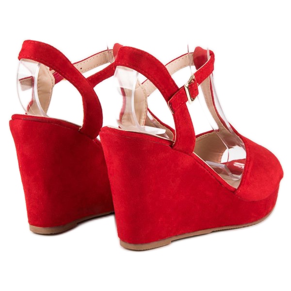 Bella Star Sandalias cuña ante rojo 2