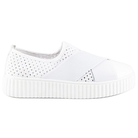 Zapatillas creepers caladas blanco 5