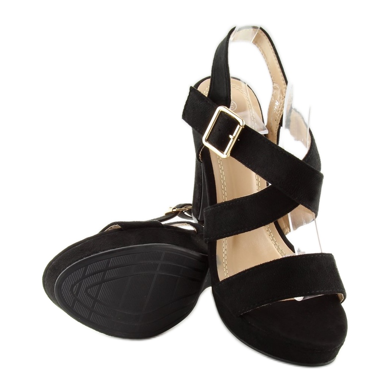 Sandalias negras en el puesto BJ1602-SD negro 2