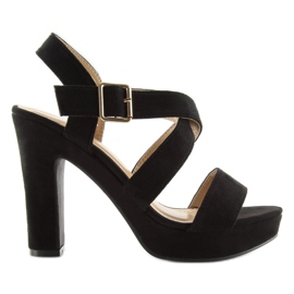 Sandalias negras en el puesto BJ1602-SD negro 6