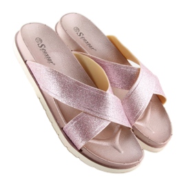 Rosa Pantuflas mujer rosa CK47P champagne rosado 2