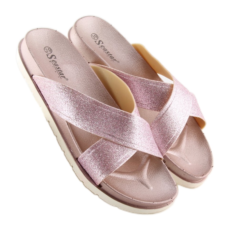 Rosa Pantuflas mujer rosa CK47P champagne 2