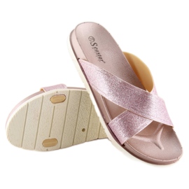 Rosa Pantuflas mujer rosa CK47P champagne 1