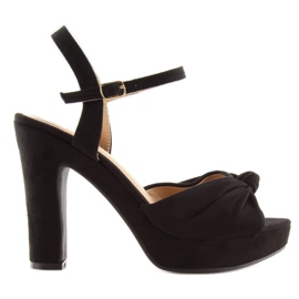 Sandalias en el puesto negro BJ1603-SD negro 6