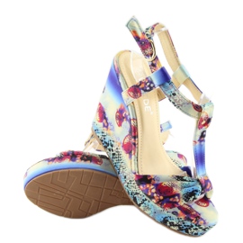 Sandalias cuña raso 903 azul 2 Sandalias cuña raso 903 azul 2