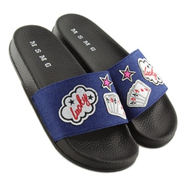 Babuchas vaqueras azul marino ZY-1205 D.BLUE 1 Babuchas vaqueras azul marino ZY-1205 D.BLUE 1