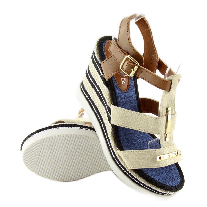 Sandalias cuña beige YQ05 Beige 1