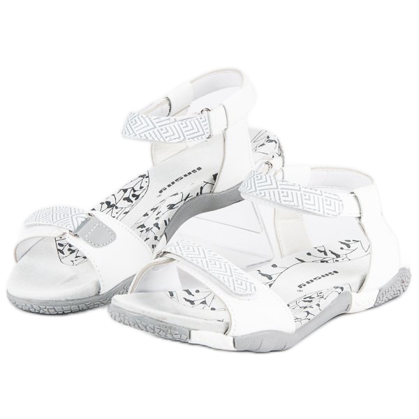 Hasby Sandalias planas velcros blanco 1 Hasby Sandalias planas velcros blanco 1