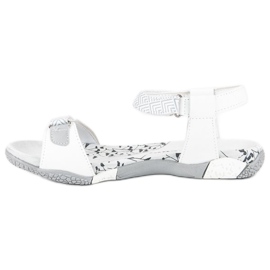 Hasby Sandalias planas velcros blanco 2