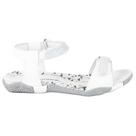Hasby Sandalias planas velcros blanco 3