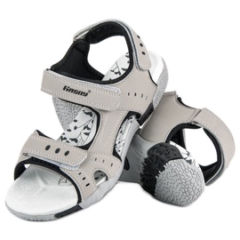 Hasby Sandalias deportivas planas gris 1