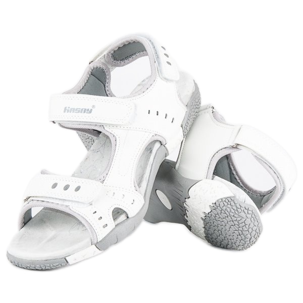 Hasby Sandalias deportivas planas blanco 1