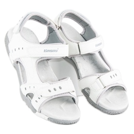 Hasby Sandalias deportivas planas blanco 3
