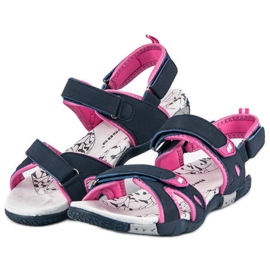 Hasby Sandalias mujer velcros azul 2
