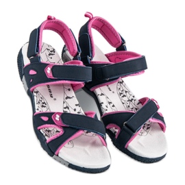 Hasby Sandalias mujer velcros azul 1