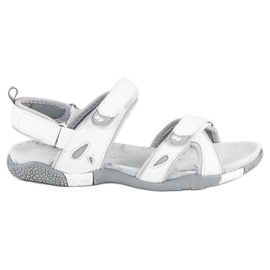Hasby Sandalias mujer velcros blanco 4