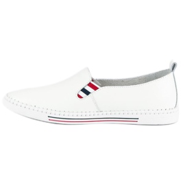 Filippo Slipons de cuero blanco 2