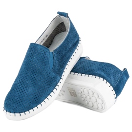 Filippo Zapatos sin cordones calados azul 2