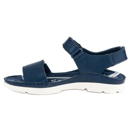 Filippo Sandalias de cuero azul marino 6