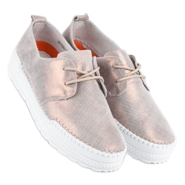 Filippo zapatos de cuero atados gris 3