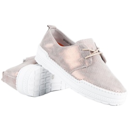 Filippo zapatos de cuero atados gris 2