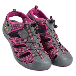 American Club Sandalias americanas cerradas púrpura gris 1