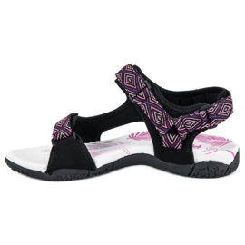 American Club Sandalias deportivas para el verano negro violeta 2