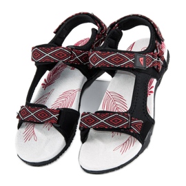 American Club Sandalias de mujer cómodas negro 3