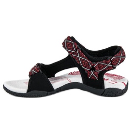American Club Sandalias de mujer cómodas negro 1