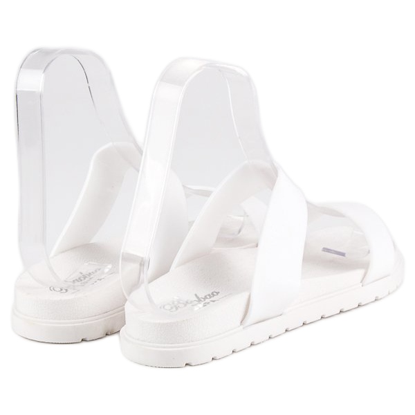 Pantuflas blancas de mujer blanco 2