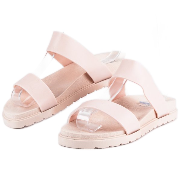 Pantuflas de mujer polvo rosa 1