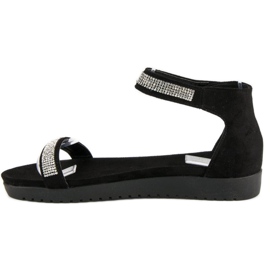 Evento Elegantes sandalias velcro negro 2