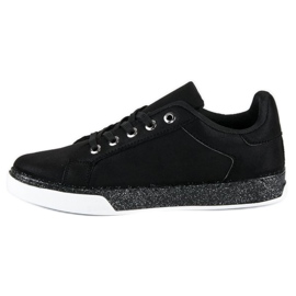 Deportivas deportivas atadas negras negro 3