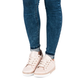Deportivas rosas atadas rosado 5