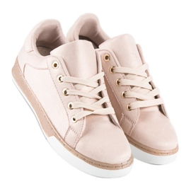 Deportivas rosas atadas rosado 4