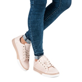 Deportivas rosas atadas rosado 7