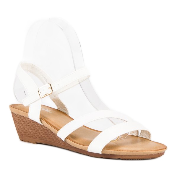 Bello Star Cómodas sandalias cuña blanco 1