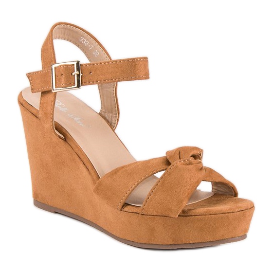 Bello Star Sandalias cuña marrones marrón multicolor 1