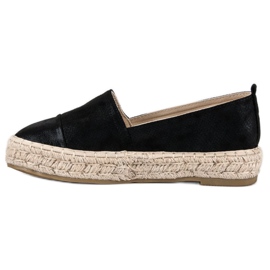 Alpargatas slip-on en la plataforma negro 5
