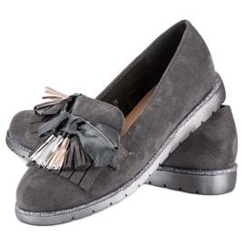 Bestelle Mocasines ante con flecos gris 4