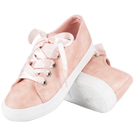 Zapatillas de deporte de moda con un enlace. rosado 2