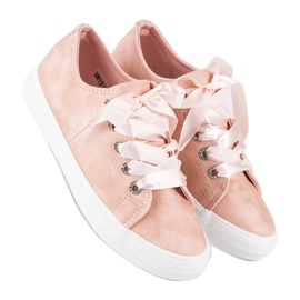Zapatillas de deporte de moda con un enlace. rosa 1