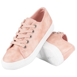 Zapatillas de deporte de moda con un enlace. rosado 5