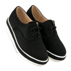Erynn Zapatos de ante con cordones negro 2